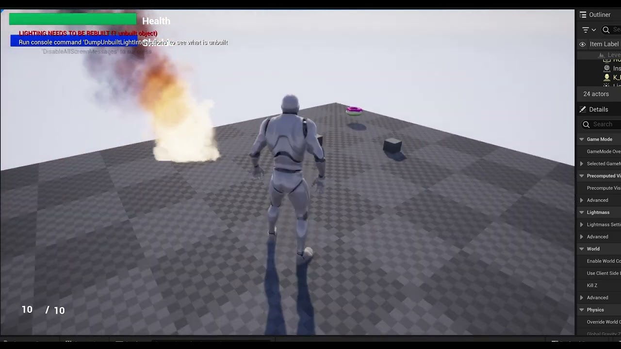 Unreal inventory pick up player interaction message trigger