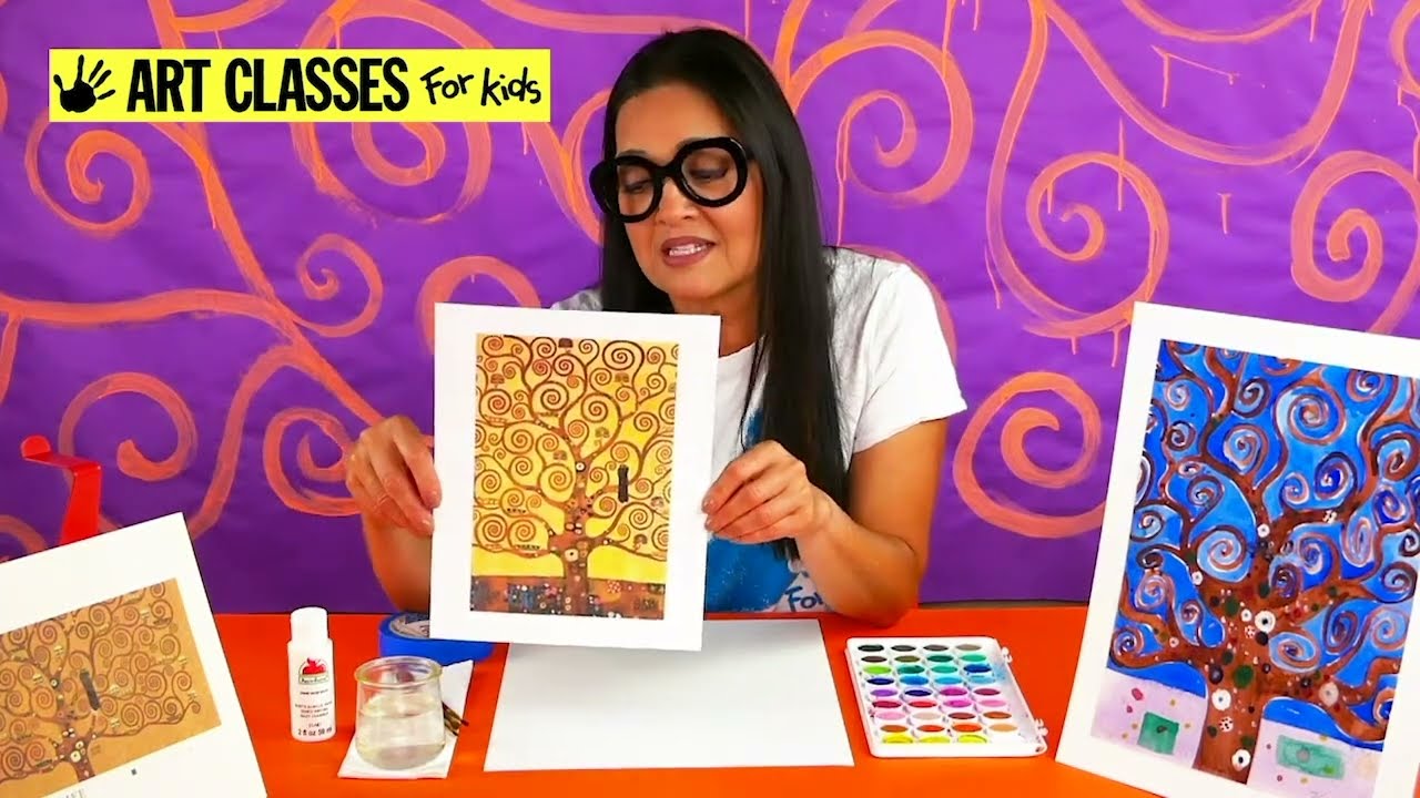 4th Grade - How to Watercolor: Tree of Life inspired by Gustav Klimt’s