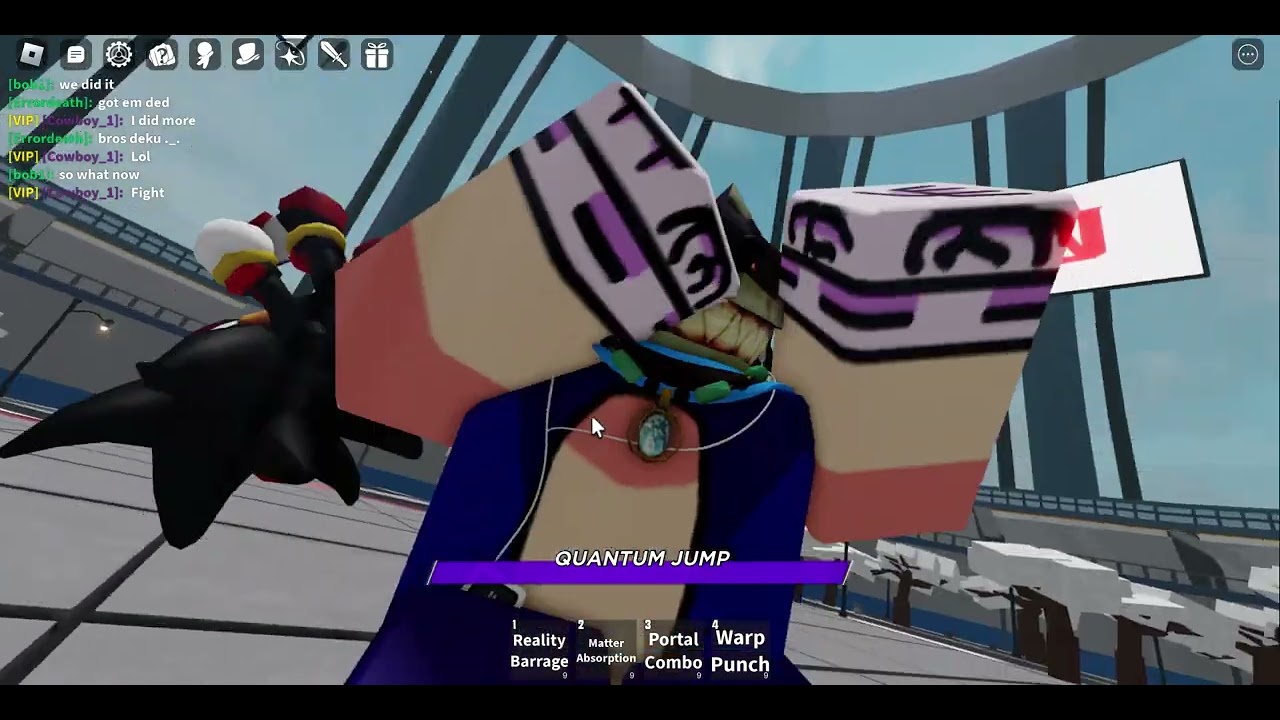 Roblox heros battle grounds warp portal ult and fighting namu.