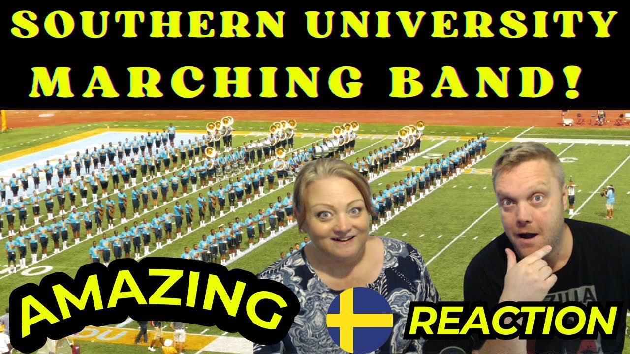 Swedish couple reacts to - Southern University Marching Band - Halftime Show!!