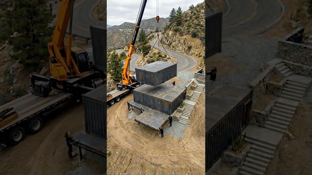 Turning Shipping Containers Into a Luxury Mountain Cliff Home