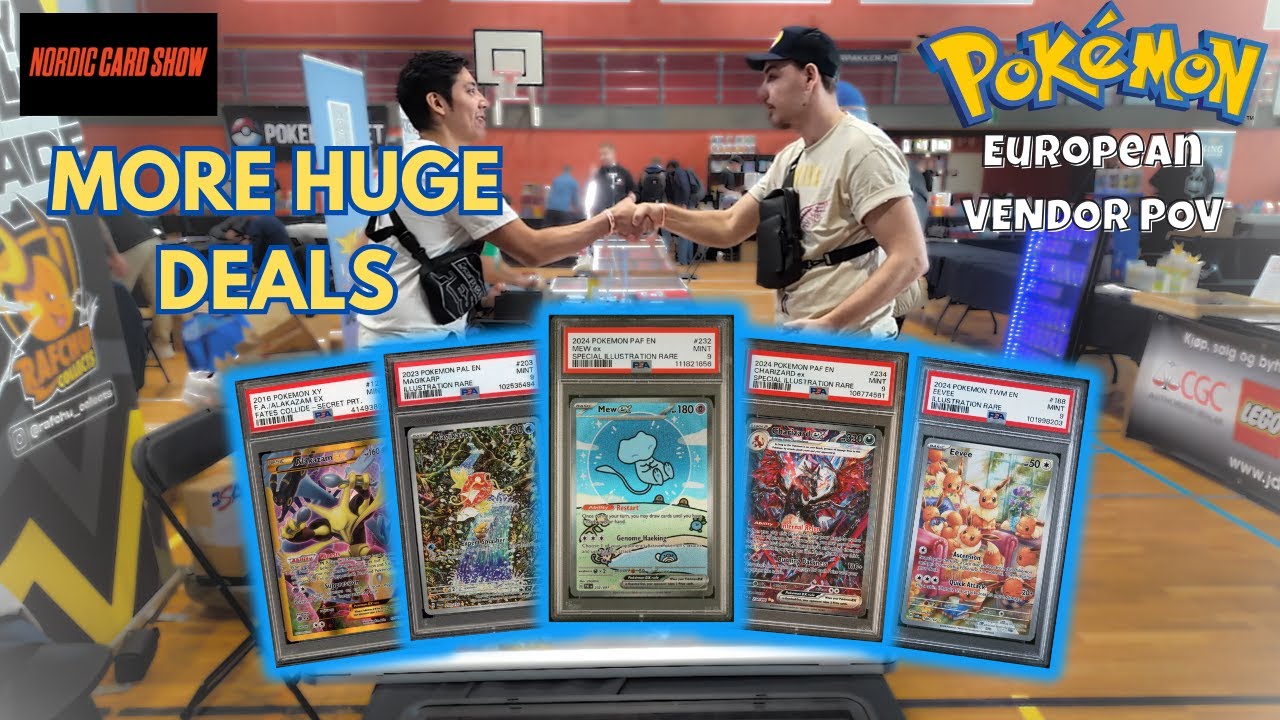 SO MANY PSA 9 SLABS SOLD | European Pokemon Vendor POV | Nordic Card Show Oslo Day 2