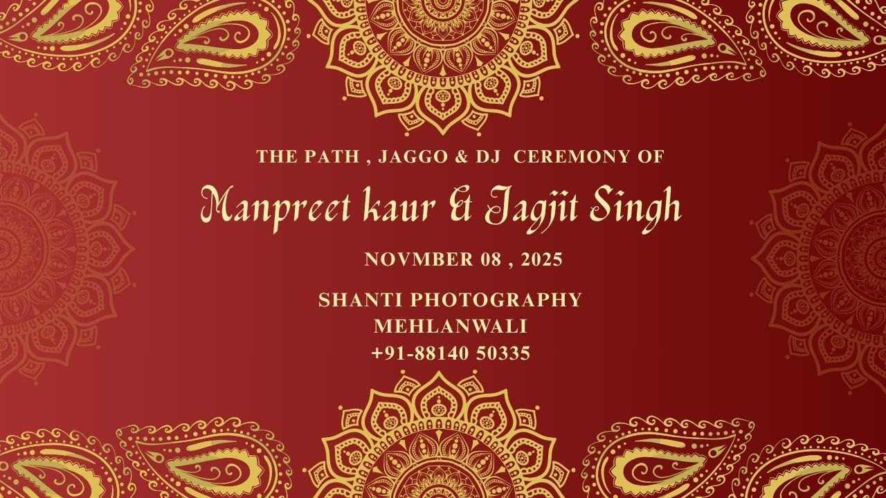 Livestreaming:- Path , Jaggo , Dj night Of Manpreet Kaur & Jagjit Singh . SHANTI PHOTOGRAPHY