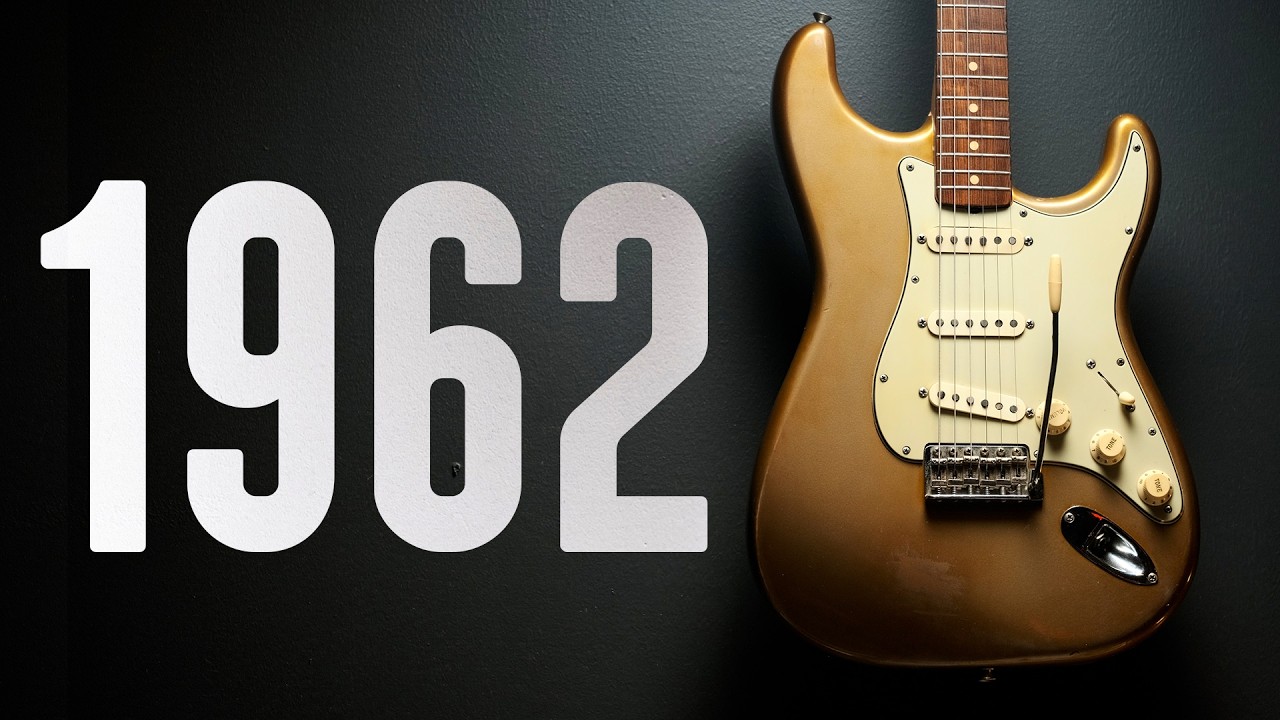 Ultra RARE Slab-board 1962 Fender Strat in Shoreline Gold (w/Aaron Hiebert)!