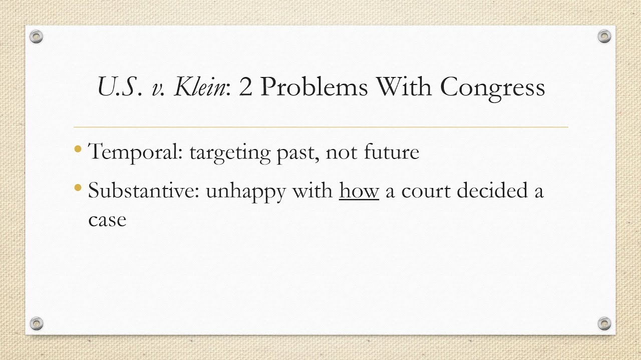 Week 2, Ep. 5: U.S. v. Klein