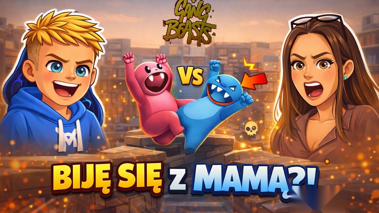 Mama vs LeonX w Gang Beasts… kto wygrał?! 😳