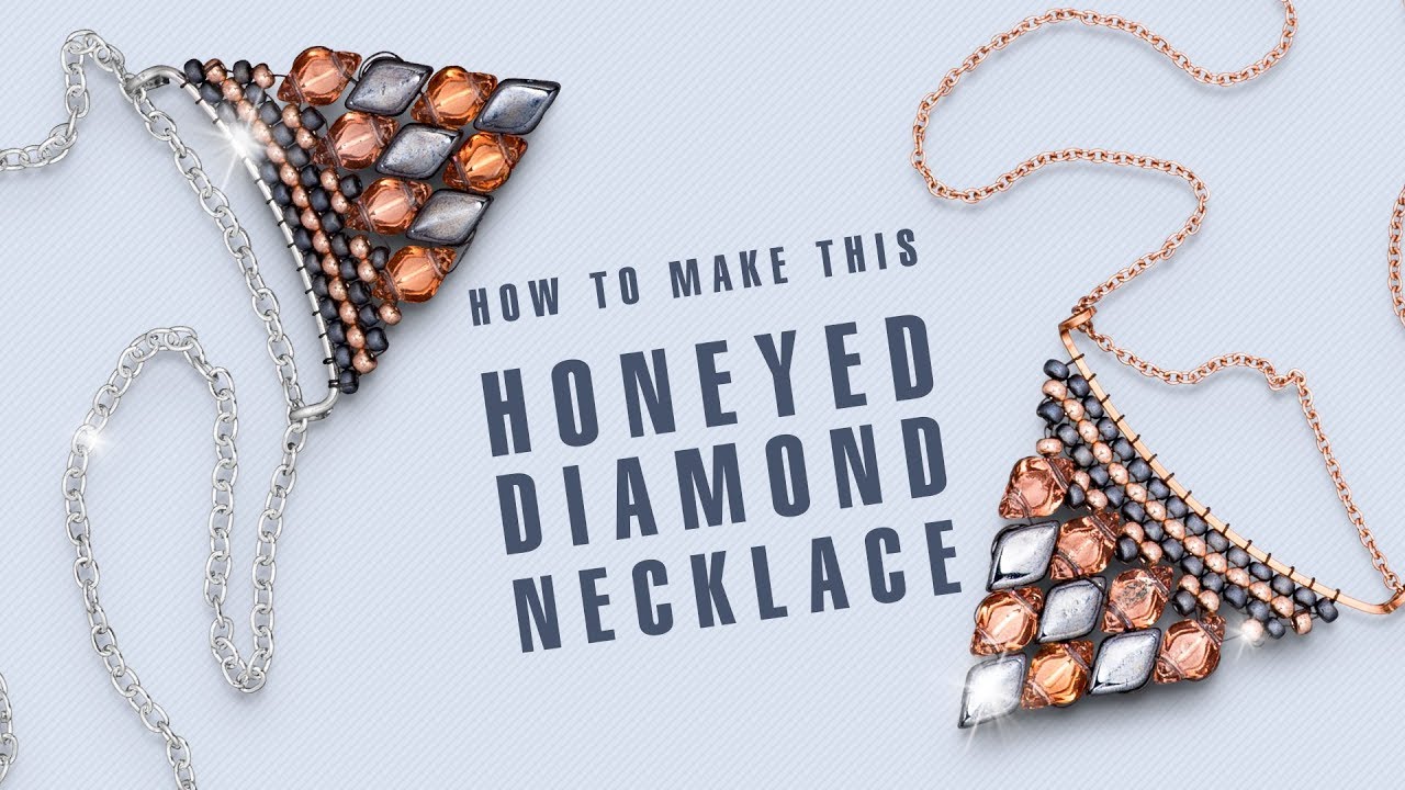 How to make this Honeyed Diamond necklace | Seed Beads design