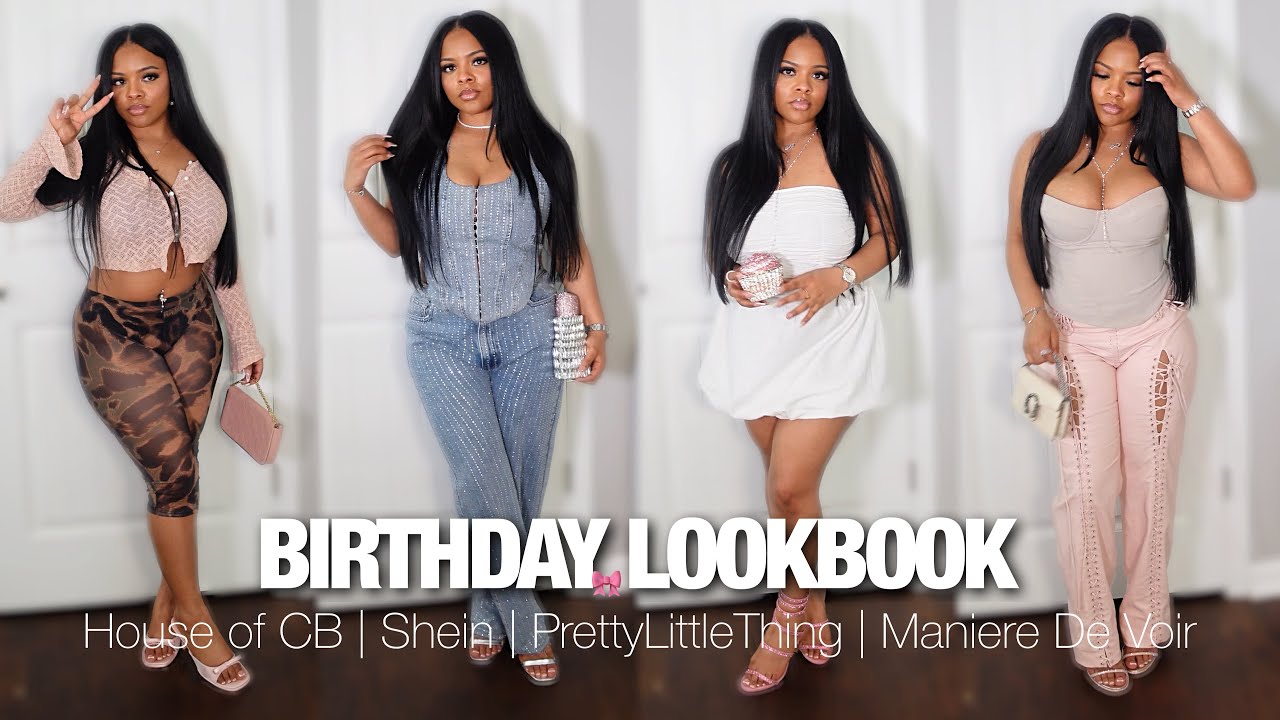 PINK BIRTHDAY HAUL / LOOKBOOK 🎀 | (HOUSE OF CB , PRETTYLITTLETHING,SHEIN, FASHION NOVA + more ) 🤍