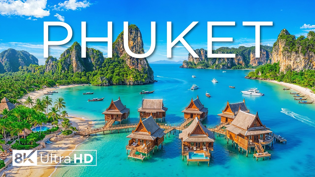 Пхукет 8K – Бирюзовые бухты, тропические пляжи и знаменитое островное побережье Таиланда.