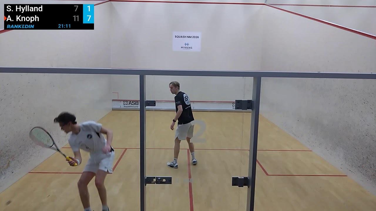 Court Bane 2 - Norgesmesterskap squash 2026 - Rankedin
