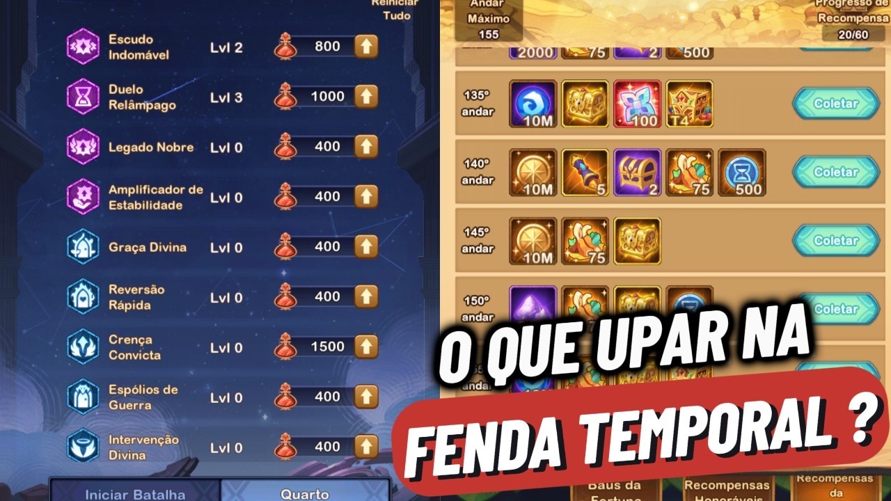 O QUE UPAR NA FENDA TEMPORAL ? - AFK ARENA