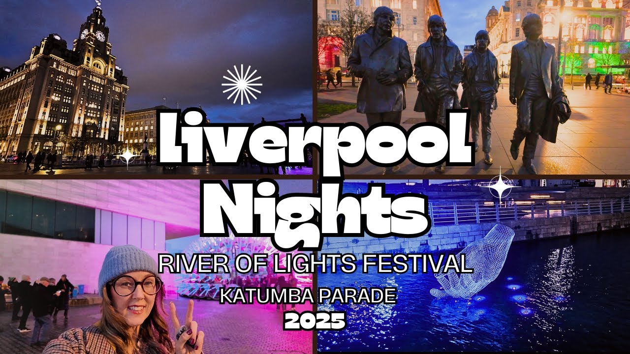 Liverpool at Night & River of Lights Festival 2025 | Halloween Night with  Katumba Carnival Parade