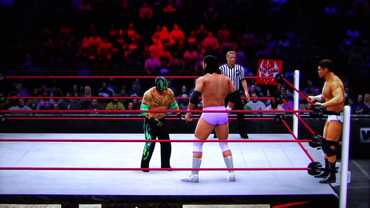 WWE13 TLC Sims - Mysterio/Sin Cara vs. Team Rhodes Scholars