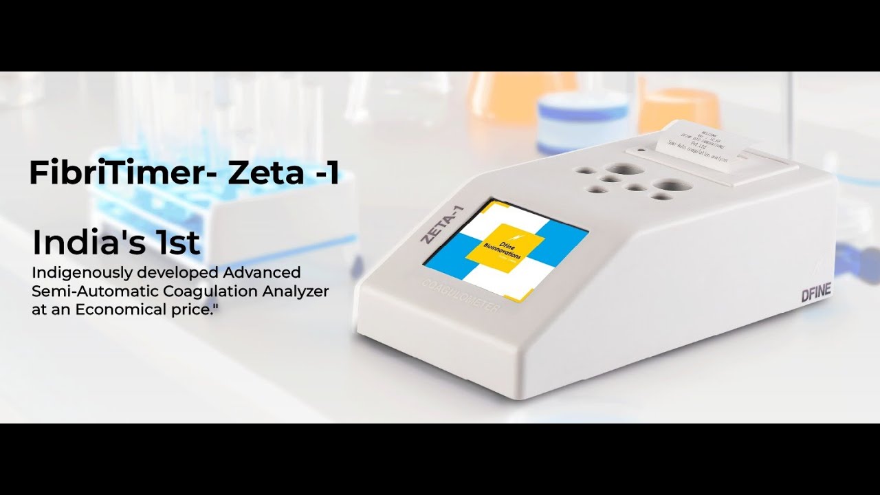 Semi automated coagulation analyzer single and double channel made in India by Dfine bioinnovations