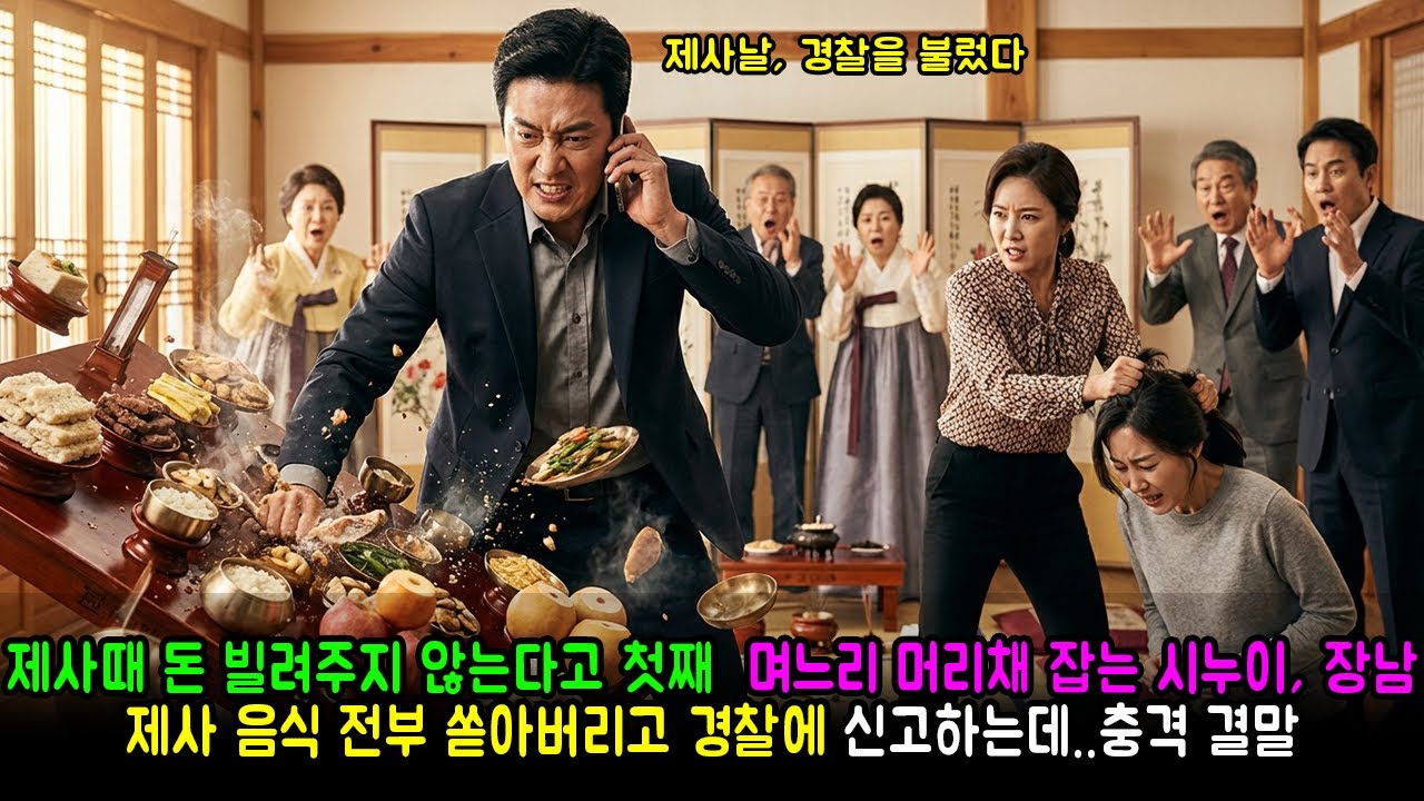 제사때 돈 빌려주지 않는다고 첫째 며느리 머리채 잡는 시누이, 장남 제사 음식 전부 쏟아버리고 경찰에 신고하는데..충격 결말 | 감동사연 | 노후사연 | 막장사연