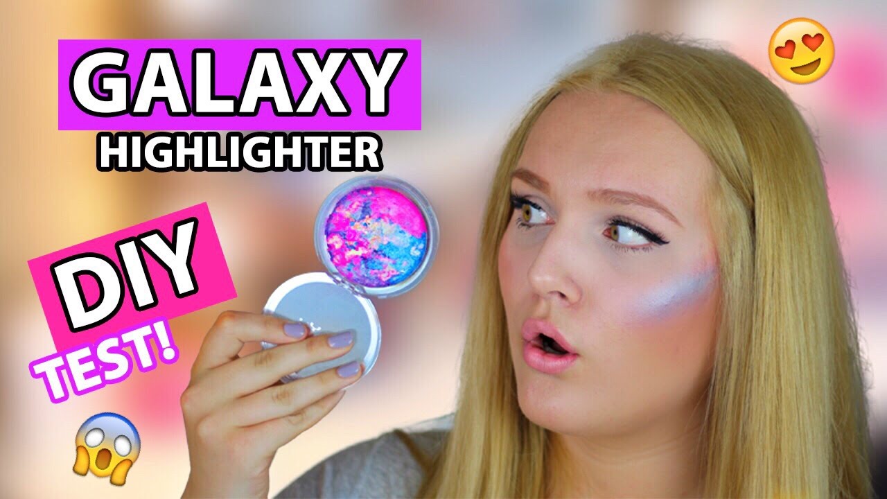 KRASSER DIY GALAXY HIGHLIGHTER im Live TEST! :O | Schminke selber machen | Deutsch 2016 | Annaxo