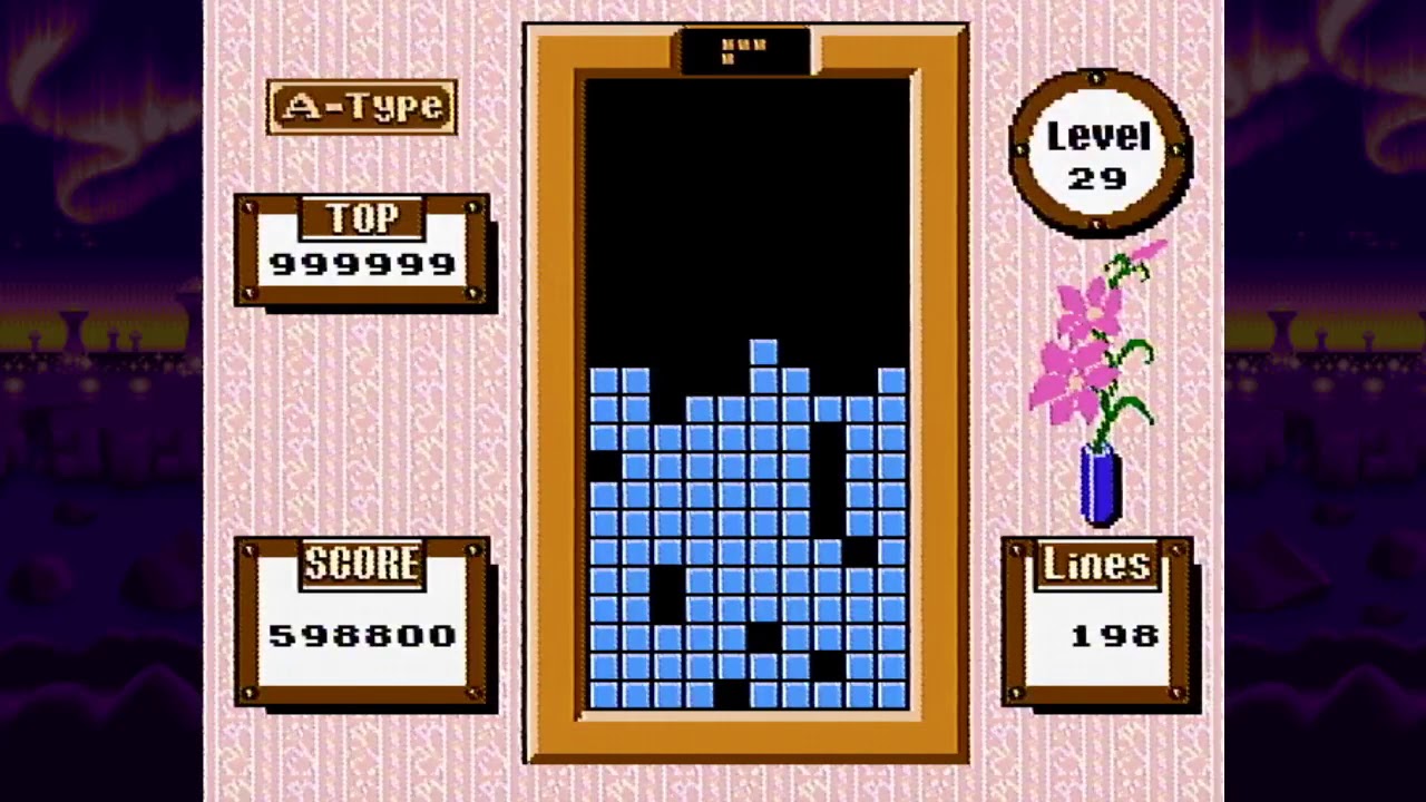 Tetris 2 + Bombliss [NES] Type A 999,999 (363 lines, starting level 29)