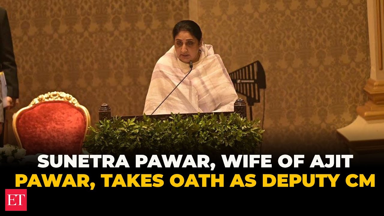 Sunetra Pawar oath ceremony: Ajit Pawar's wife sworn in as first woman Deputy CM of Maharashtra