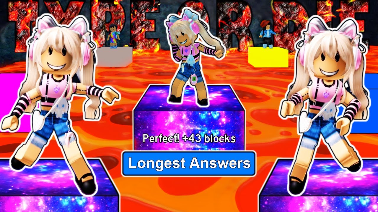 #roblox Type Or Die Longest Answers (01-22-2023 update)