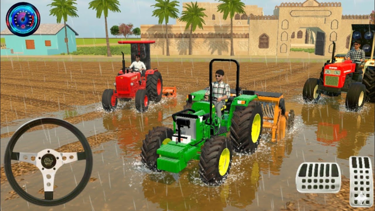 Indian Farming 3D Game //🌿🍓| Swaraj Sonalika 🥭Holland Tractor //🌾Gameplay #tractor #gaming 