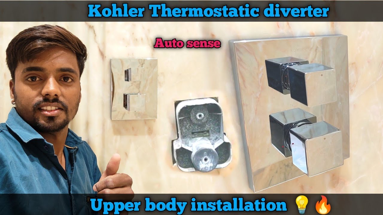 Kohler autosense thermostatic diverter upper part fitting | diverter upper body install | Kohler |