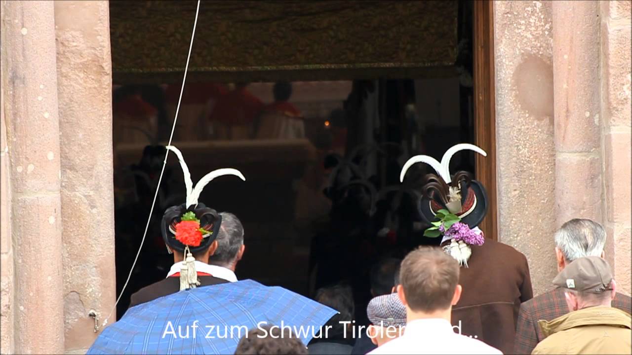 Herz Jesu Gelöbnis in Lengmoos am Ritten bei Regen