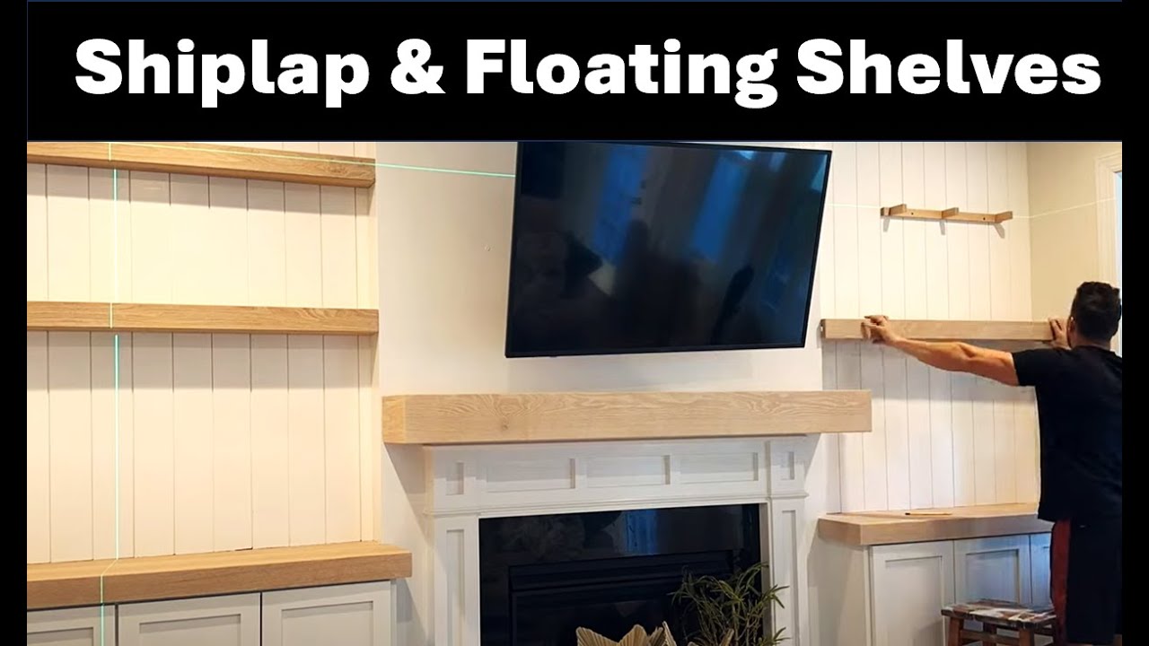 DIY Shiplap and Floating Shelves, Mistakes Were Made