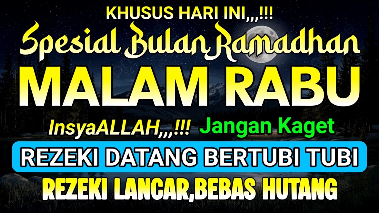 mustajab Ramadhan,,,| putar dzikir ini ! rezeki datang bertubi tubi ! PANJANG UMUR & DOSA DIAMPUNI