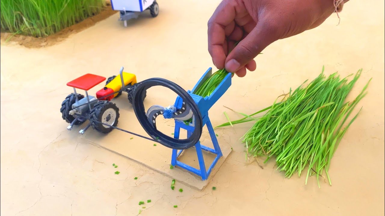diy tractor chaff cutter machine science project || @keepfarming.