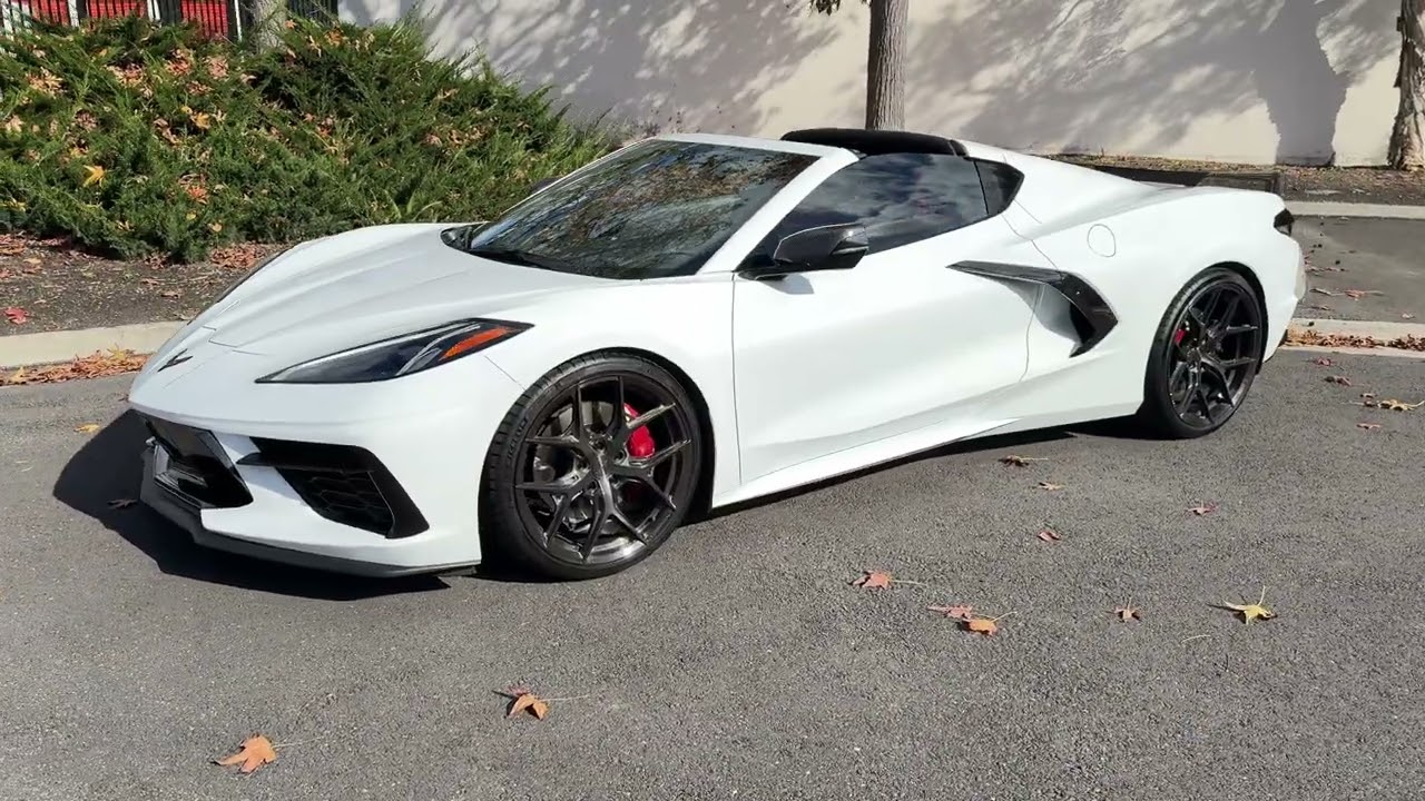 SECOND SET OF WHEELS ARE ON! VOSSEN HF-5 IN BRUSHED MIDNIGHT SMOKE CORVETTE C8 Z51