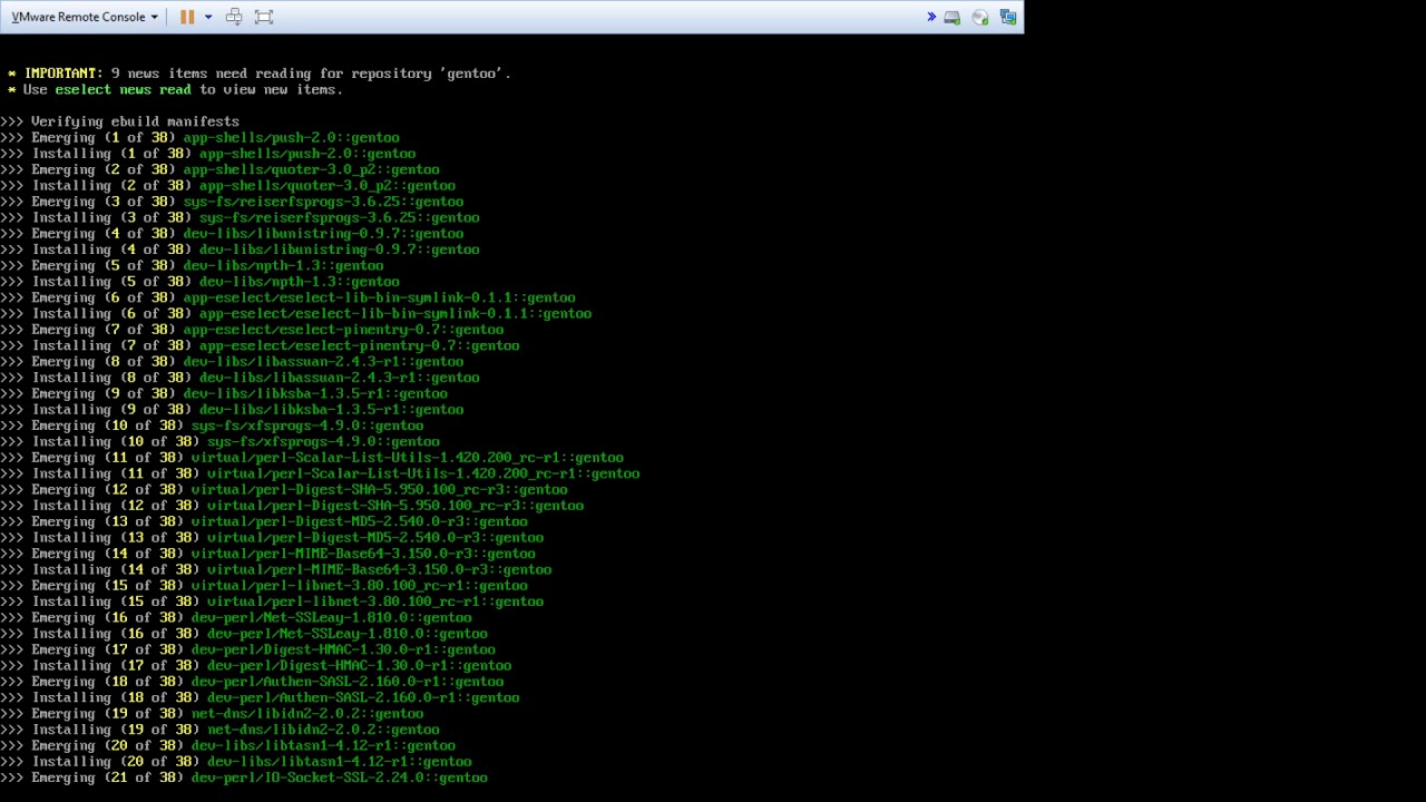 install gentoo in 20 min