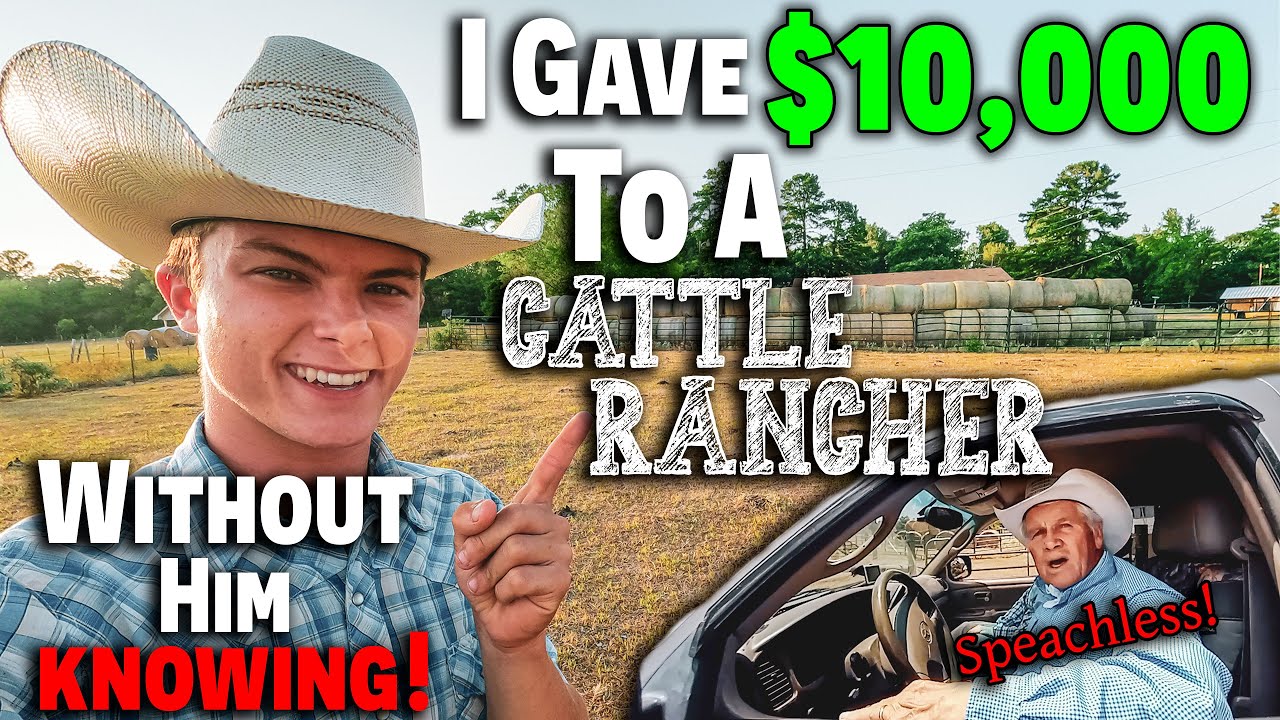 I Gave ($10,000!) To A CATTLE RANCHER In NEED! ~ Saving His Cows From Starvation! (2022 Drought!)
