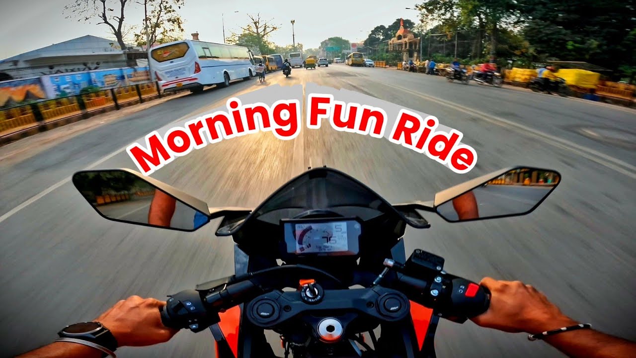 🏍️ Kachhari to Vidyapeeth Morning Varanasi views with KTM RC  