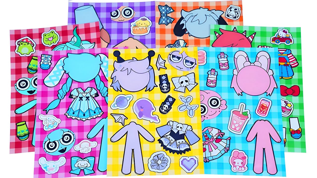 ✨ ASMR Paper DIY – Sprunki x Sanrio Sticker Book