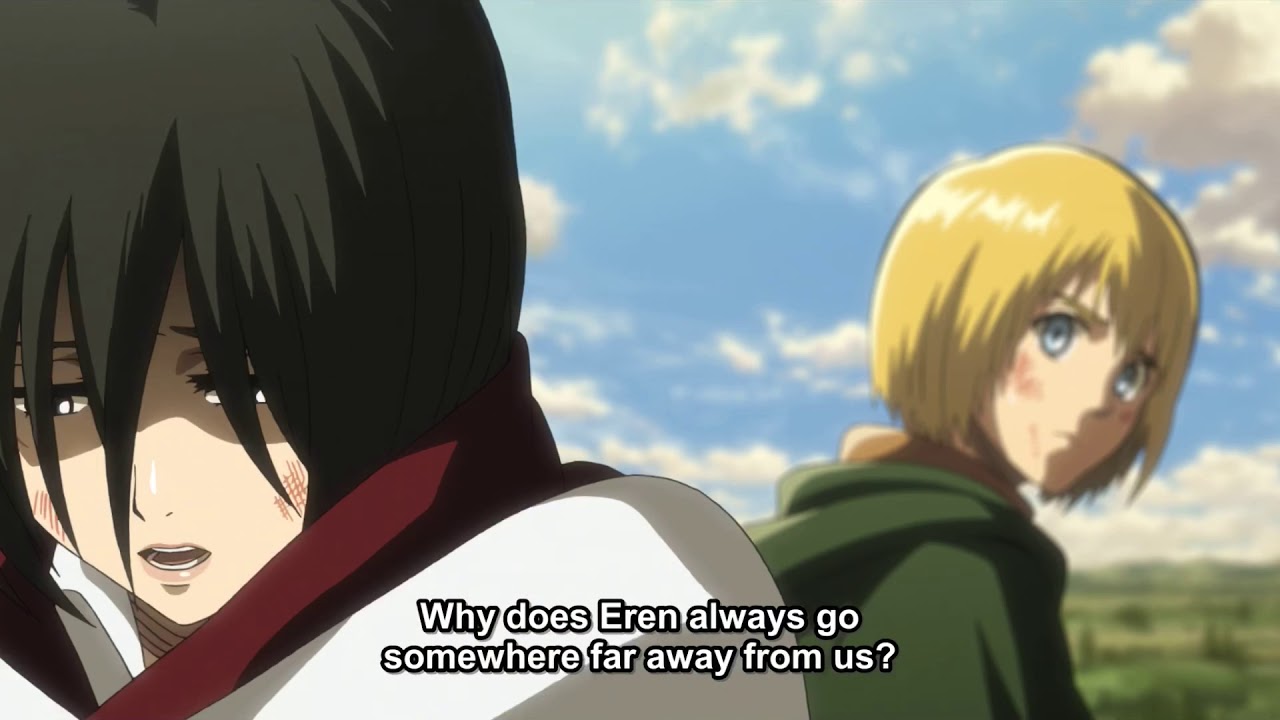 Mikasa tells Armin how she feels about Eren