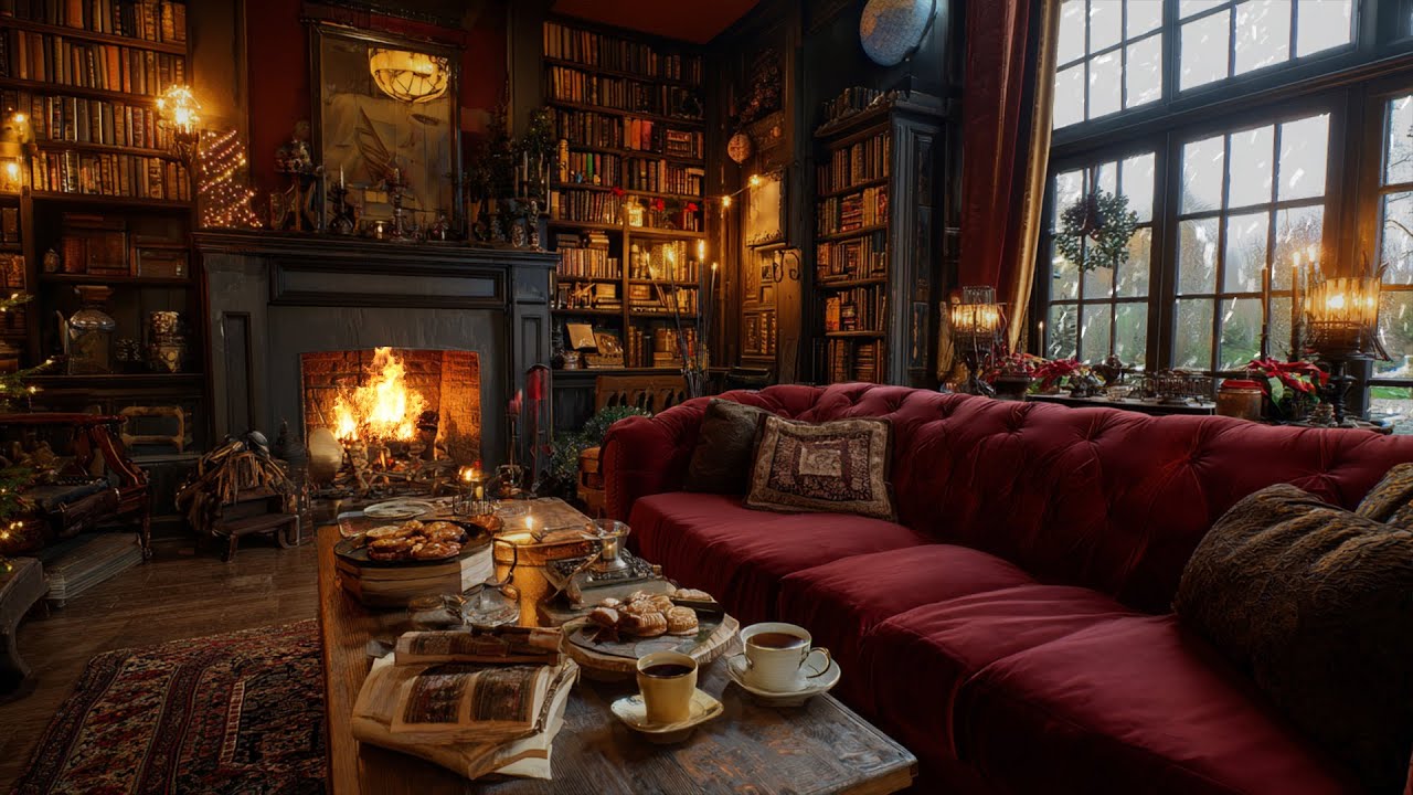 Gentle Piano Echoes in Winter Firelight ❄️ A Quiet Space for Focus and Inner Calm