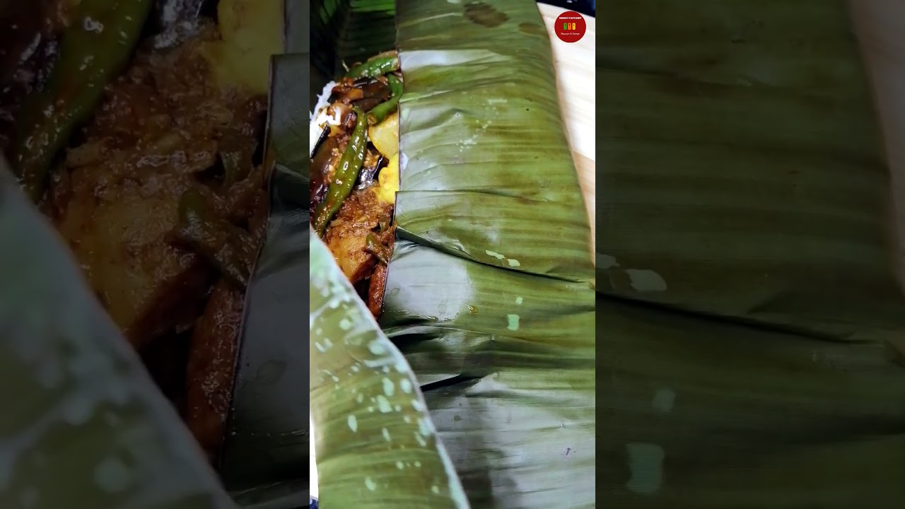 Today's Banana Leaf Wrapped Lunch 🤤| Lunch Ideas #food #srilankan #shorts