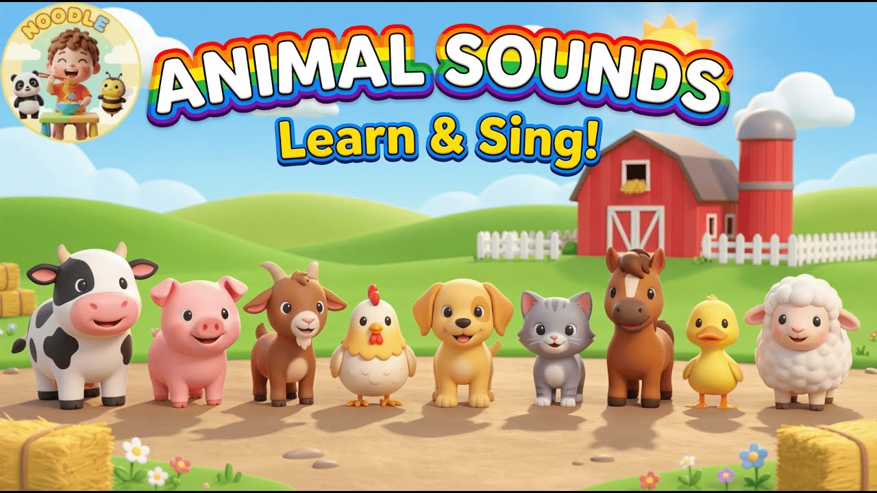 🐮🐶 Learn Animals & Their Sounds | Animal Sounds Song for Kids
