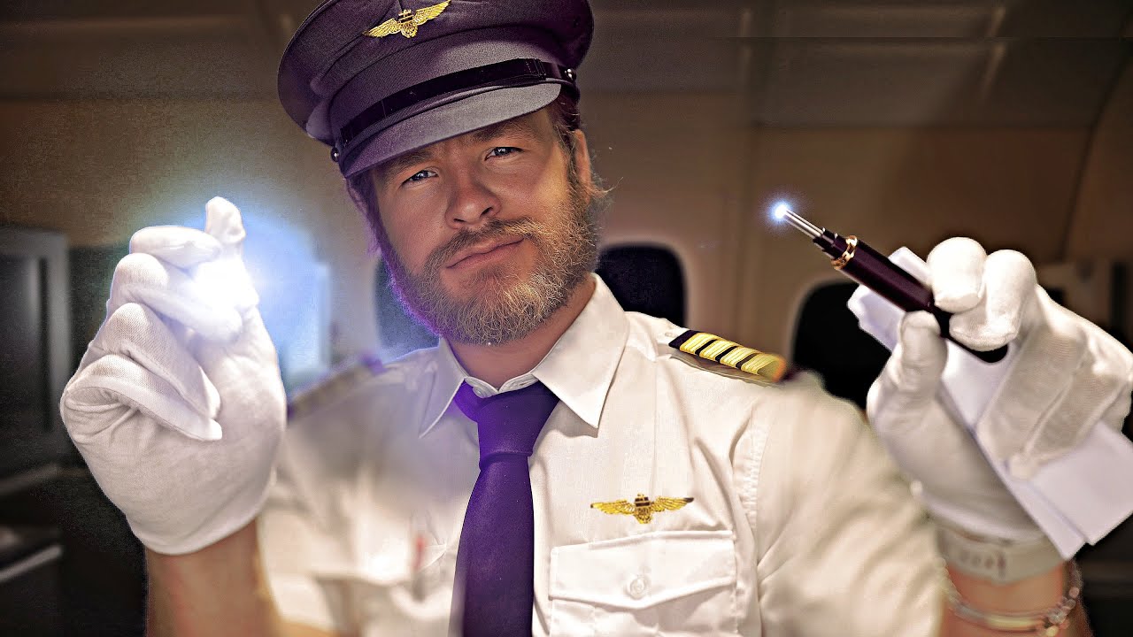 [ASMR] Осмотр лица в полете авиакомпании REG Airlines ✈️