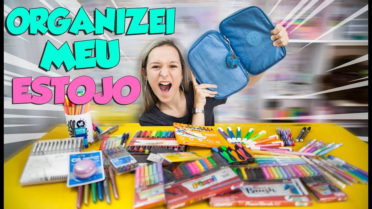ORGANIZANDO MEU ESTOJO COM MATERIAL ESCOLAR DO MEIO DO ANO