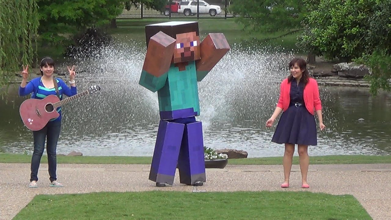 HAPPY by Pharrell - Minecraft Steve Real Life