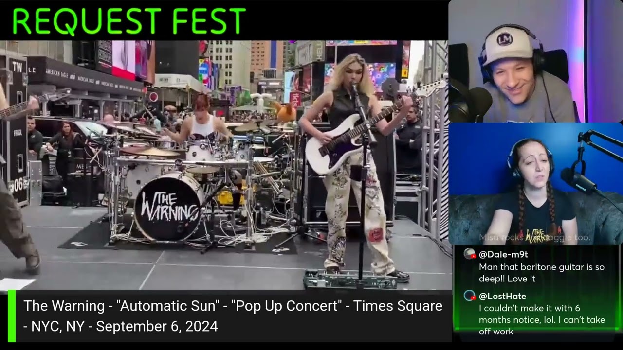 The Warning - "Automatic Sun" - "Pop Up Concert" - Times Square [REACTION]