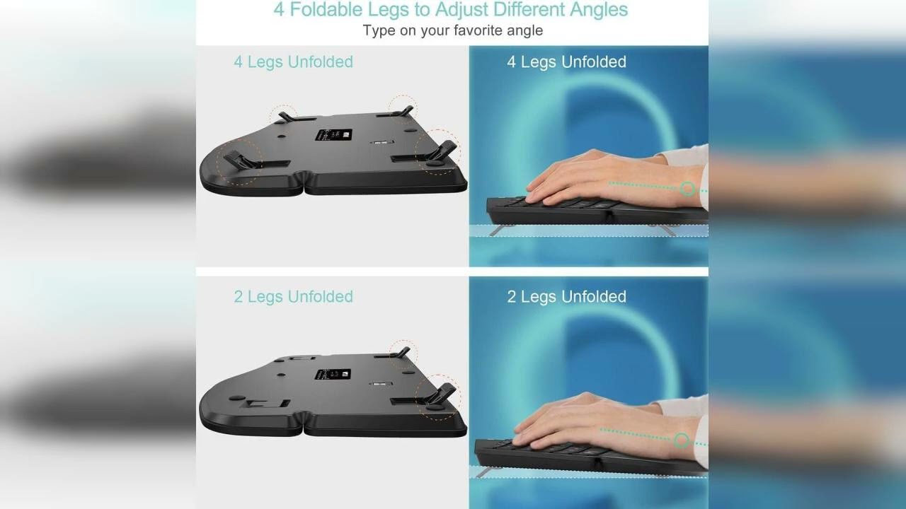 Review: Arteck Split Ergonomic Keyboard with Cushioned Wrist and Palm Rest, 2.4G USB Wireless ...