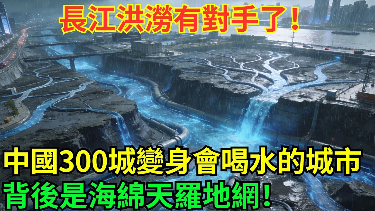 長江流域頻發洪澇，中國布下「地下海綿城市」天羅地網！300城已悄悄變身「會喝水」的城市