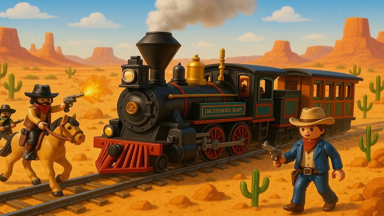 Playmobil Wild West Train Attack 🚂💥 Cowboys vs Bandits!