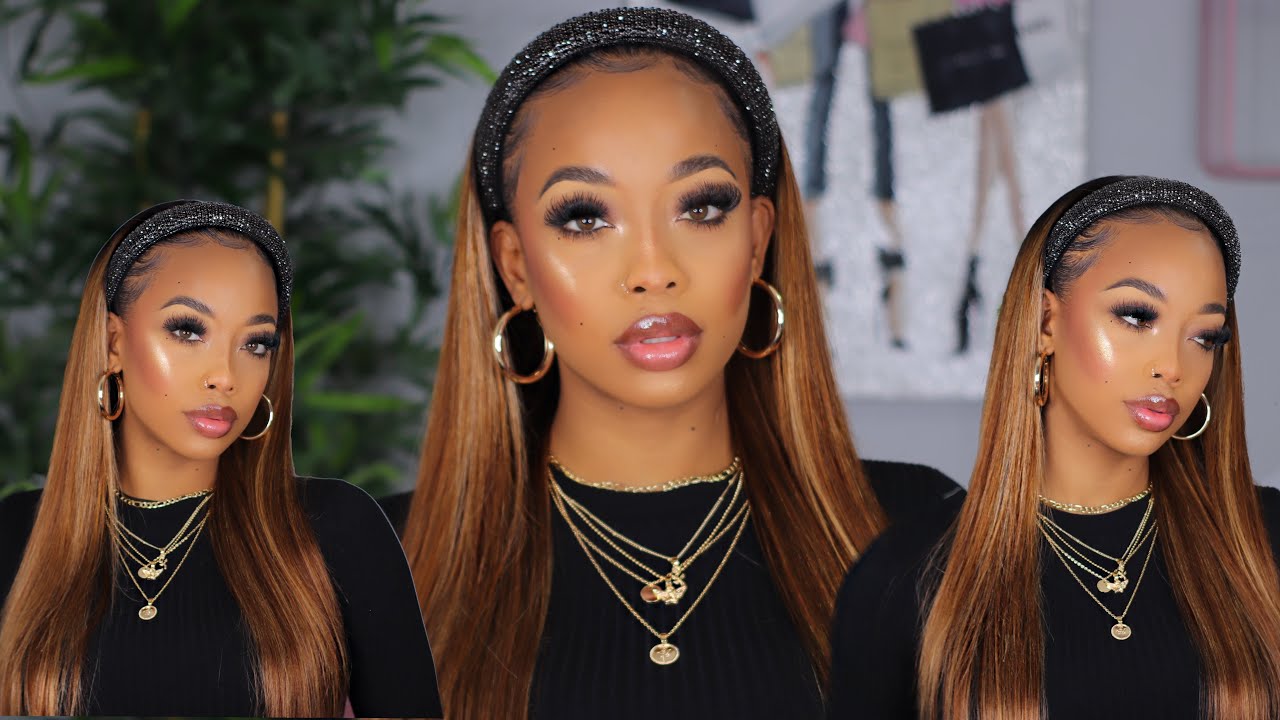 INSTANT BOMBSHELL! No GLUE❌ No GEL ❌ Beginner BLONDE Highlights Headband Wig- ft beautyforever