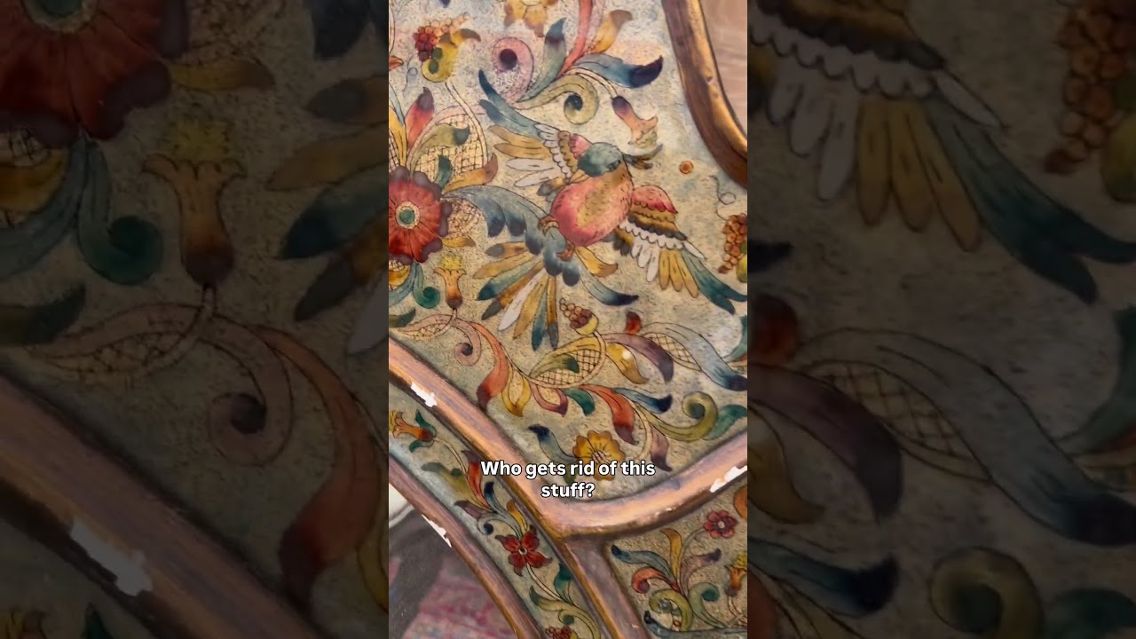 Found this incredible vintage Robert Weiss reverse painted mirror - for $40!!