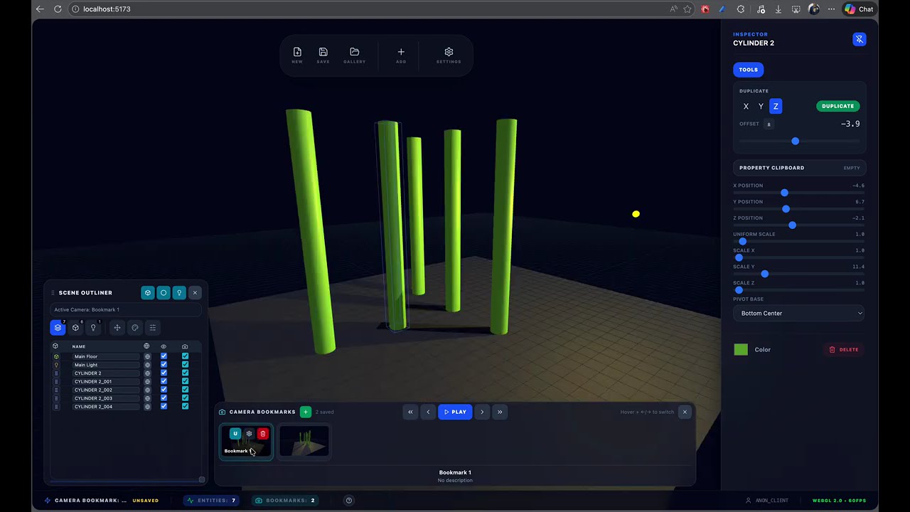 Vibe Coding : WebDev : 3D Editor - Duplicate feature v2
