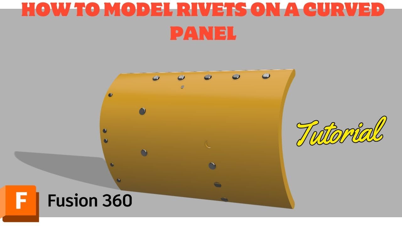 Simplest way to  model rivets on a curved panel in Fusion 360 CA in 2025. Tutorial.