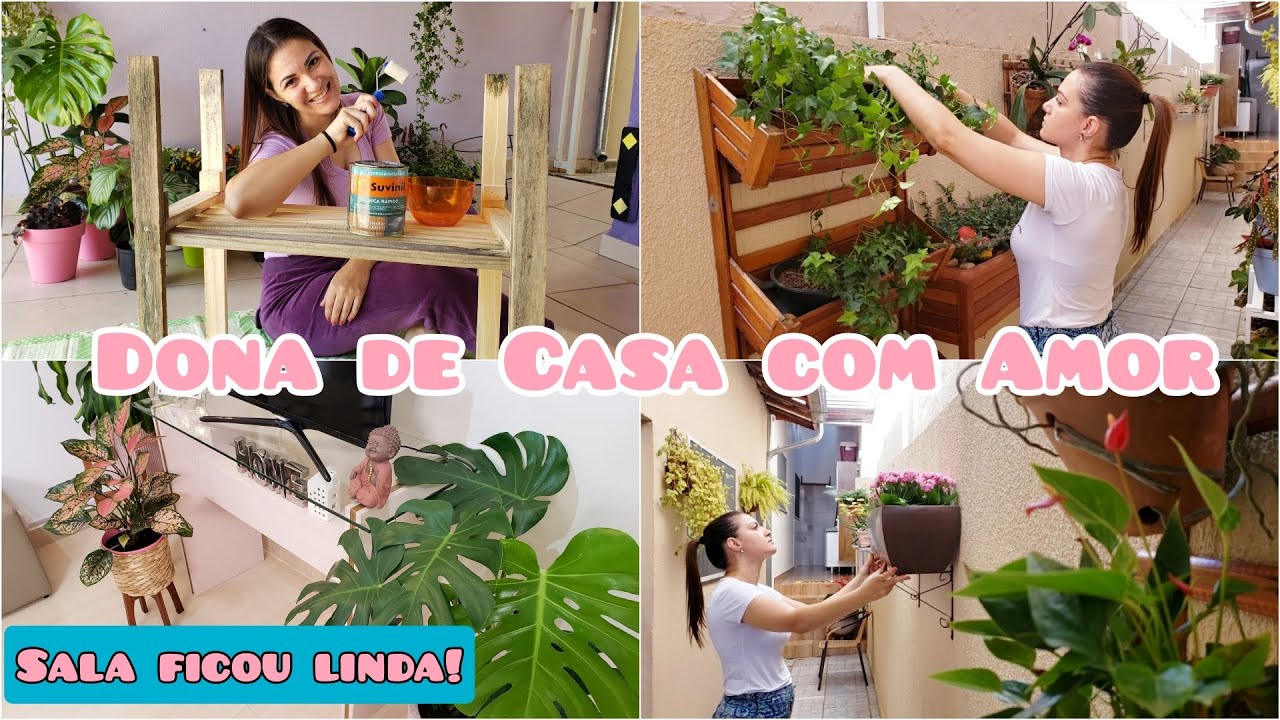 TERMINEI MEU JARDIM EM VASOS |DECOREI A SALA COM PLANTAS |COMO REPLANTAR ORQUÍDEAS |ROTINA  EM CASA